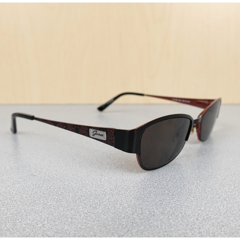 Guess Eyeglasses Womens GU2329 BLK Metal Black Red Frames 52-16-135